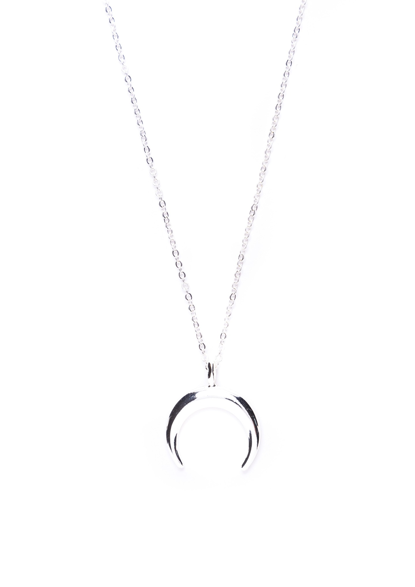 Half Moon Necklace Silver - Hey Happiness
