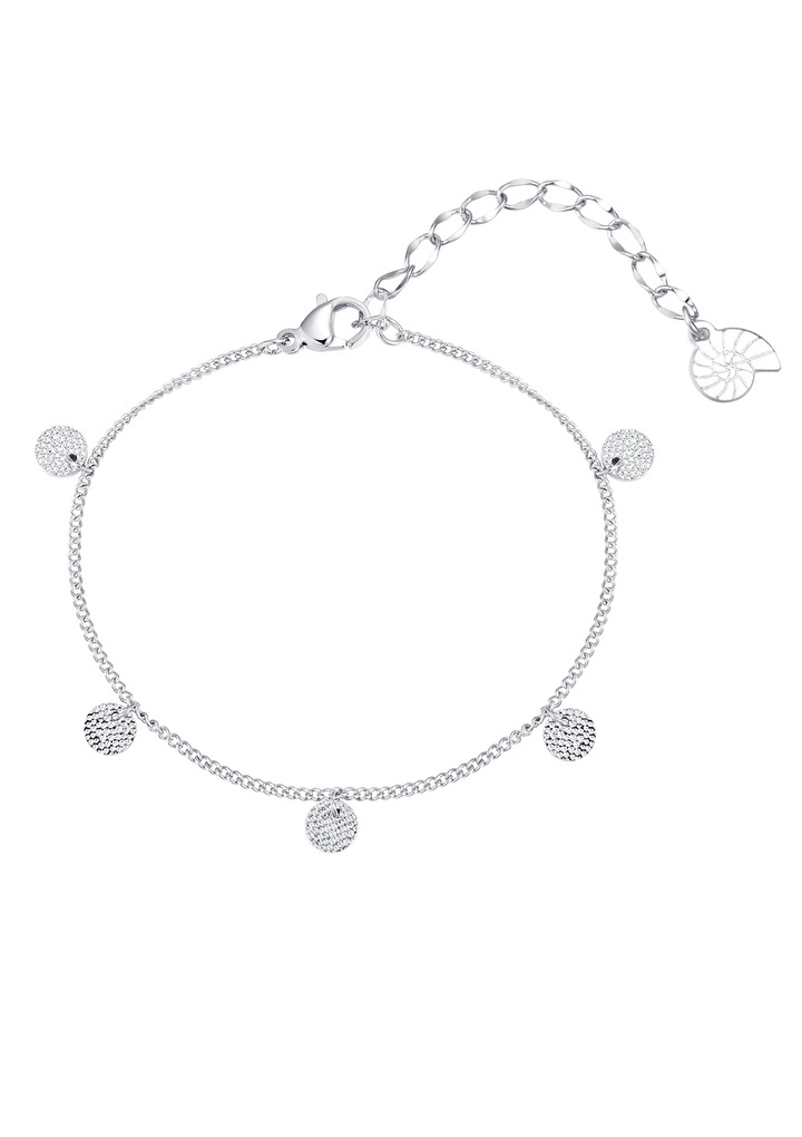 Textured Circle Bracelet Silver - Hey Happiness