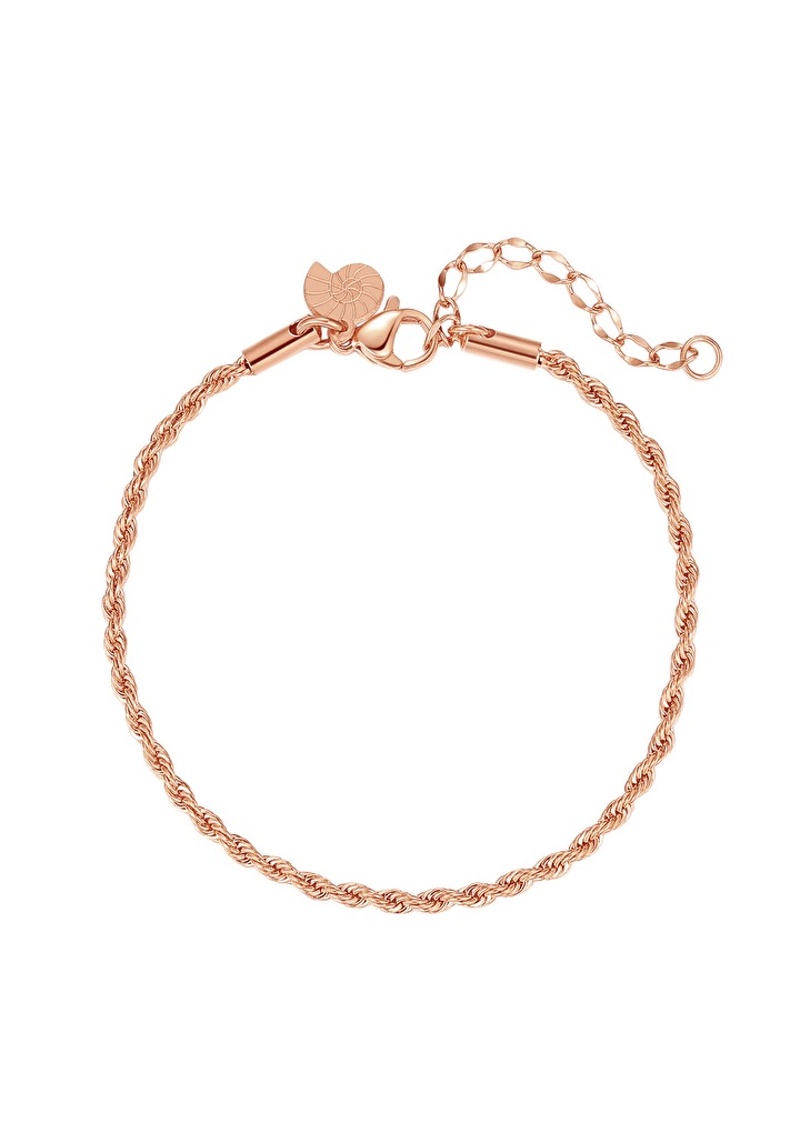 Twisted Rope Bracelet Rose Gold - Hey Happiness