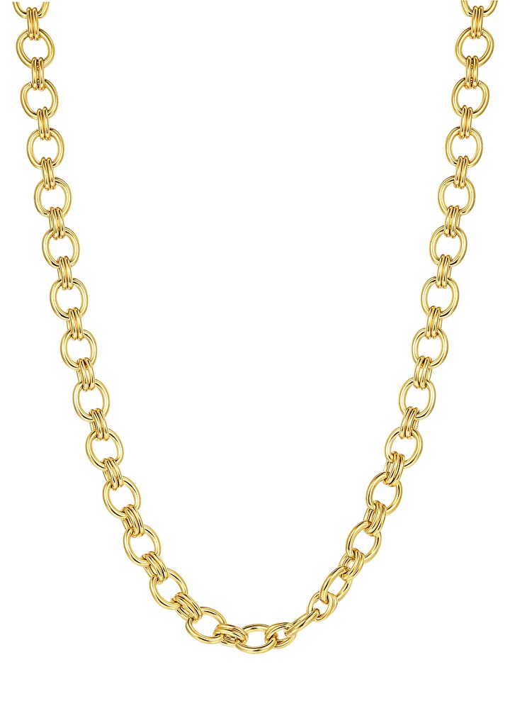 Chunky Double Cable Chain Necklace Gold - Hey Happiness