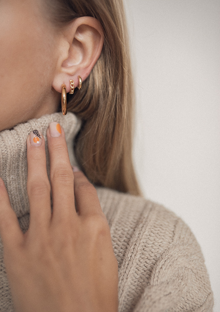 Gold Hoop Earrings Set Ear Stack - Hey Happiness